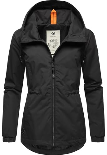 Ragwear Damen Übergangsjacke leichte Jacke kurz wasserdicht (Wassersäule: 4.000 mm) mit Kapuze Danka YOUMODO XS-6XL