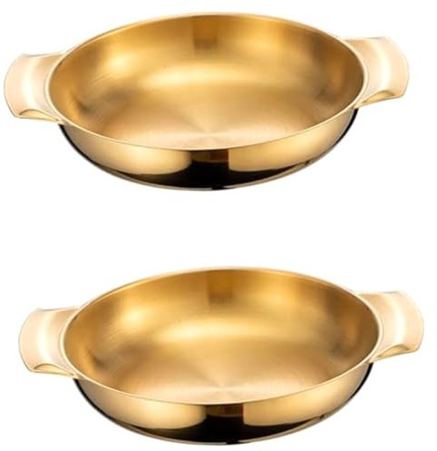 Xptieeck 2Pcs Binaural Ramen Pots Siamese Instant Noodle Pots Cooking Accessories Dish Noodles Container Hot Bowls Parties Pan 14 X 16 X 3.4cm A