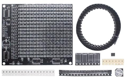 SMD Löten Übungsplatine, DX-TP17 256 SMD-LED-Werbebildschirm Spaßkomponente Löt-Übungsbrett-Set