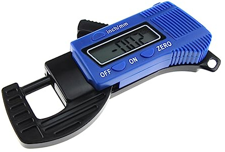 iplusmile Mini Pied à Coulisse Digital Caliper Jauge Épaisseur Portable Avec Affichage Lcd Mesure Précise Papier Film Cuir Bleu | Plastique Bleu, pour Plastique et Tissu, Usages Automobile et Industriels, Outil Compact de Contrôle Précis
