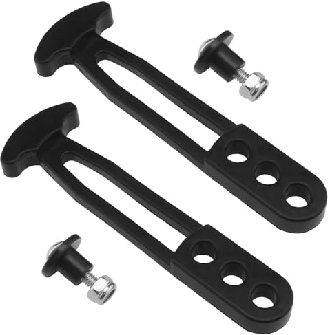 EMSea 2PCS 3 Holes T Shaped Rubber Buckle Rubber Retaining Latch Band 15.2cm Black Rubber Boat Telescoping Ladder Strap Compatible with Yamaha AR SX LX