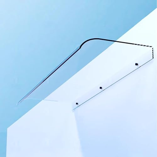 XRDSHY Vordach Überdachung Haustürvordach Pultvordach,Pultbogenvordach aus 3.5 Mm Transparent Polycarbonat,Moderne Vordach für Haustür,Uv Regen Schneeschutz für Tür Fenster Veranda,40x80cm