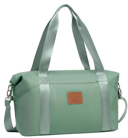 COOLIFE Kabinentasche Groß Reisetasche Sporttasche 40x25x20 Ryanair Underseat Handgepäck Overnight Weekend Handgepäck für Damen Wasserfest Handtasche für Sport & Reisen (Dunkelgrün, 20L(40x25x20cm))