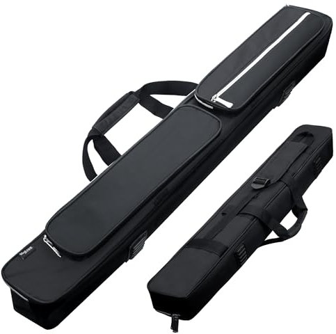 Alytree 2 x 2 Billardqueue-Koffer, strapazierfähig, Oxford-Stoff, verschleißfest, weich, mit verstellbarem Schultergurt, Pool-Stick-Tasche für 2 Stöcke/2 Hintern/2 Schäfte/