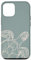 iPhone 12/12 Pro Sea Turtle Line Art On Sage Green Case
