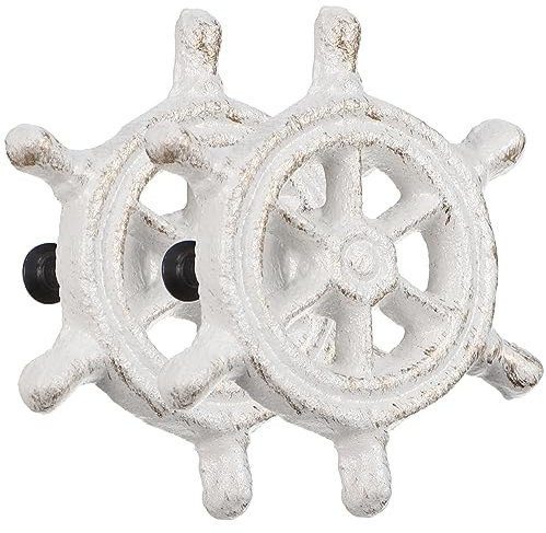 CRILSTYLEO 2 Stück Schubladengriffe Aus Gusseisen Mit Strand- Und Ozeanmotiv Nautische Griffe Nautische Schrankküche Vintage-Knäufe Ziehgriff Kommode Küstentürknöpfe Kleiderschrank