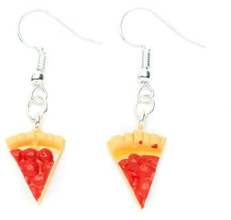 Miniblings Kirschtorte Ohrringe Erdbeerkuchen Kuchen Torte Küche backen Bäckerin - Handmade Modeschmuck I Ohrhänger Ohrschmuck vergoldet