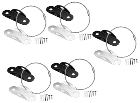 UPKOCH 5 Sätze Sicherheitsanker Für Kommodenwände Möbelgurte Aus Edelstahl Einfache Installation Zur Babysicherung 2 Stück * 5