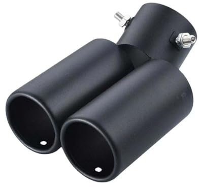 DCSNXZF Auto Auspuff Endrohr für Ford Mondeo MK3 2000-2007, Edelstahl Auspuff Schalldämpfer Endrohr Auto-Auspuffrohr Heck Throat Auspuffblende ZubehöR,A-Black