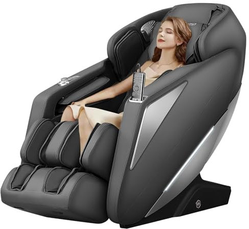 iRest Relax A321 Massagesessel, Zero Gravity, 3D-Roboterhände, Heizung, Schwarz