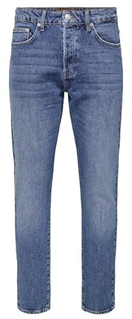 ONLY & SONS Herren Onsyoke Tapered Mb 9360 Dot DNM Noos, Medium Blue Denim, 27W / 32L EU