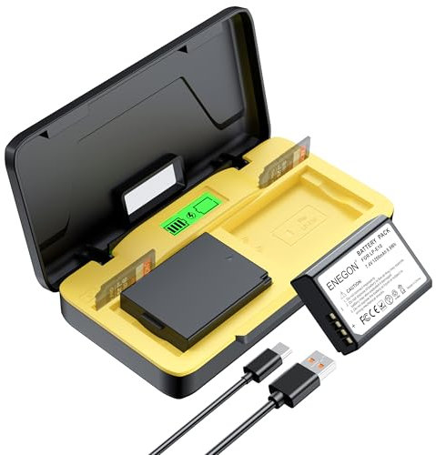 ENEGON Chargeur LP-E10 avec 2 Batteries 1680mAh, Charge Rapide 20W, boîtier avec Emplacement pour Carte SD, Compatible avec Canon EOS 1100D, 1200D, 1300D, 2000D, 3000D, 4000D appareils Photo