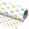 JarThenaAMCS Geschenkpapier mit Hasen-Motiv, Mini-Rolle, 43,2 cm x 100 cm, Blau, Grün, Rosa, Gelb, Oster-Geschenkpapier, buntes Kaninchen, Punkte, Kunstpapier für Ostern, Frühling, Babyparty