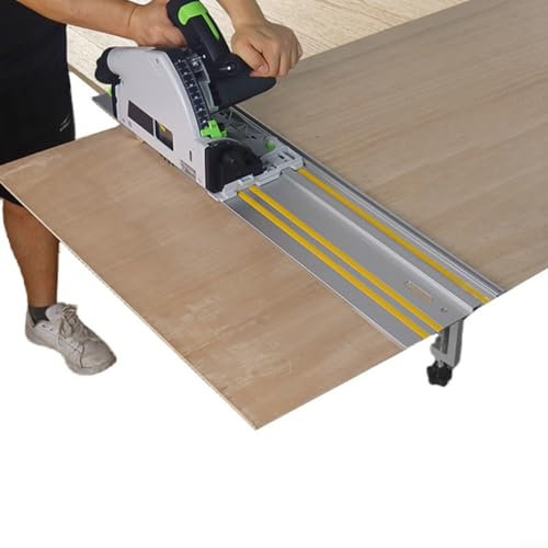 Advokingtap Binario di guida per sega circolare in lega di alluminio, adatto per falegnameria, binario a T standard, banco da lavoro per carpenteria (400 mm)