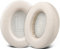 SOULWIT Ear Pads Cushions Replacement for Anker Soundcore Life 2 (Not fit Life 2 Neo)/Q20/Q20+/Q20I/Q20BT Headphones, Ear Pads with Softer Protein Leather, Noise Isolation Foam - White