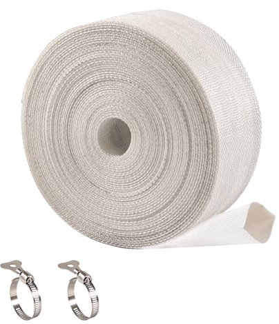 Tuyau industriel de 10 m, Ø 32 mm, avec collier de serrage, tuyau de pompier 1-1/4, tuyau plat, tuyau d'arrosage, tuyau de construction pour pompes submersibles, pompes à eau sale