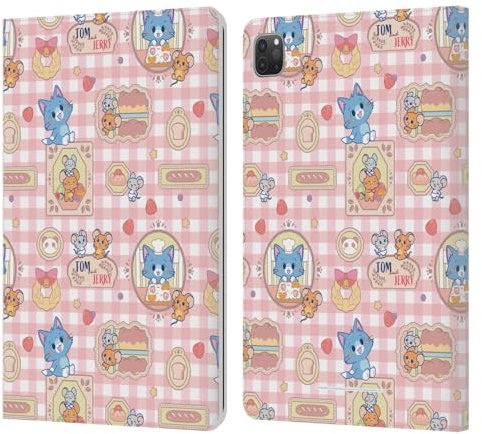 Head Case Designs Licenza Ufficiale Tom And Jerry Schema di Cottura Grafica Gokko Custodia Portafoglio in Pelle Compatibile con Apple iPad PRO 11 2020/2021 / 2022
