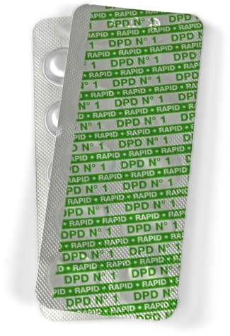 DPD 1 Rapid Tabletten Water-i.d. - Chlor-Testtabletten für Pool & Whirlpool - Schnell löslich für manuelle Pooltester - Made in Germany - Nicht für Photometer geeignet (200 Stück)