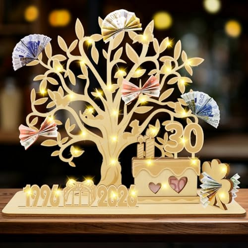 Herbst Geschenke 30 Geburtstag Frau, Geldgeschenke Verpackung Geldbaum | Gästebuch Kreatives Geburtstag Holz, Originelle geldgeschenke geburtstag für Geld, Deko für Geburtstag, Hochzeiten, Jubiläum
