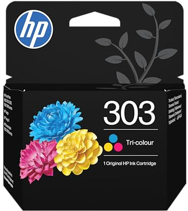 HP 303 Farbe, Original Druckerpatrone | Tinte für HP Envy 6200, 7100, 7800, HP Envy Photo 6200, 7100, 7800, HP Tango, HP Tango X, ~165 Seiten (T6N01AE)