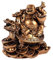 lachineuse Lachender Buddha-Statue, goldfarben, 12x10x12cm
