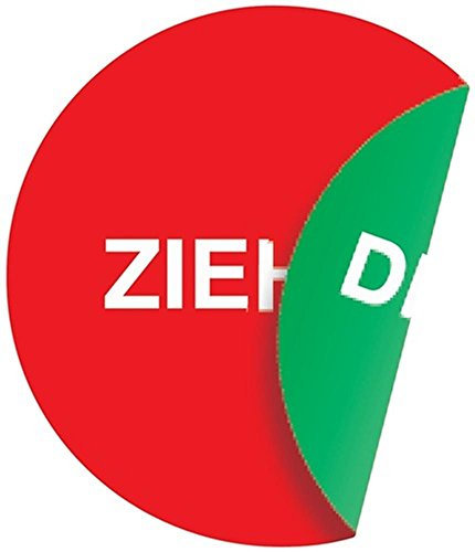 Türaufkleber D.100mm Ziehen/Drücken Folie selbstklebend