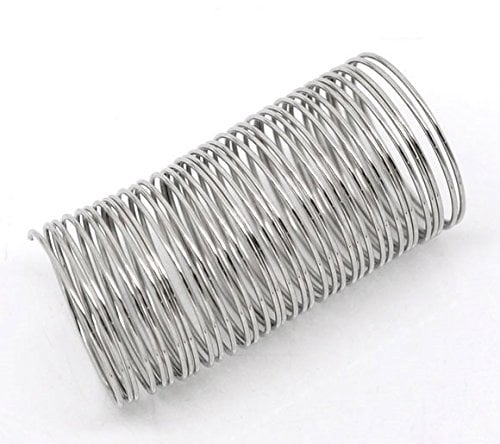 Julz Beads 60 Coils Ring Memory Wire 20mm Use For Wine Glass Ornaments (Coils Only Supplied) Silver Tone J09571XC