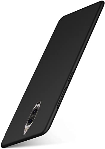 moex für Huawei Mate 9 Pro Hülle Ultra Dünn, Schutzhülle mit erhöhtem Kameraschutz, Slim Cover Hardcase Backcover, Dünnste Handyhülle Minimalistisch Alpha Case, Matt Schwarz