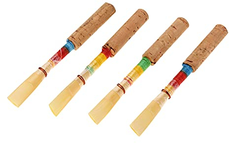 4 Stücke Oboe Reed mit Case, Medium Weiche Oboe Schilf Handgemachte Red Cork mit Kunststoff Aufbewahrungsbox