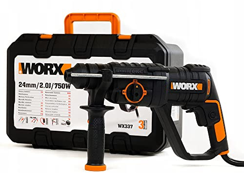 Martillo SDS-Plus 3 funciones 750W 2 J | WORX | WX337 | 1.050rpm, 5.300ipm, control de velocidad variable