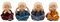 ZENUTA 4 pièce Mignon Moine Figurines Petite Statue De Résine, Sage Kung Fu Bouddha Créatif Artisanat Ornement comme À La Maison, Bureau Voiture Affichage Intérieur Décoration Décor Cadeau (#1)