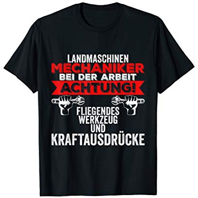 Landmaschinen Mechaniker Fliegendes Werkzeug Kraftausdrücke T-Shirt