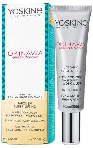 Yoskine Okinawa Green Caviar Anti Aging Augen und Lippencreme mit hochwirksamen Inhaltsstoffen 15ml