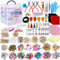Qpout Jewelry Making Kit - Variety Findings, Charm Beads, Pliers, Wire for Bracelets, Necklaces, Earrings - Great Gift for Girls & Women Beginners