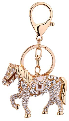Holibanna Keychain Pferd Anhänger Strass Pferd Anhänger Tasche Handtasche Schlüsselring für Frauen
