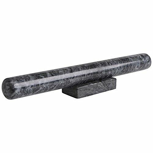 EliteKoopers 1Pcs Black Rolling Pin With Stand For Kitchen Accessory