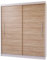 Fabryka Mebli Idźczak Kleiderschrank, Wohnzimmerschrank - Sonoma, Weiß Schwebetürenschrank, Schlafzimmerschrank - ‎58 x 203 x 218 cm - Schrank für Schlafzimmer, Wohnzimmer, Garderobe, modern