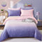 Set di biancheria da letto viola con copriletto singolo copripiumino rosa sfumato arcobaleno con chiusura a cerniera per bambini, ragazze, adolescenti, adulti (dimensione singola 135 x 200 cm)