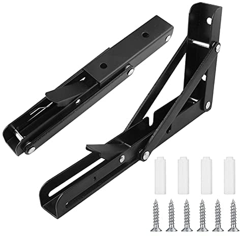 Newaner Staffe Per Mensole Pesant,Mensola Pieghevole, Staffe Pieghevoli Inox, Supporto Tavolo Staffe Carico Massimo 40 KG, Per Garage, Cucina, Camera Da Letto.(25cm,2 Pezzi)