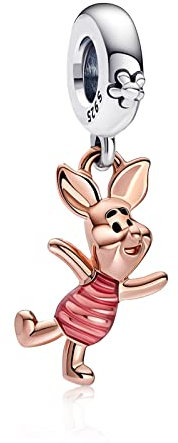 HAEPIAR S925 Charme en argent sterling pour bracelet collier Charm Dangle Porcellino rose pour les femmes filles cadeaux d'anniversaire