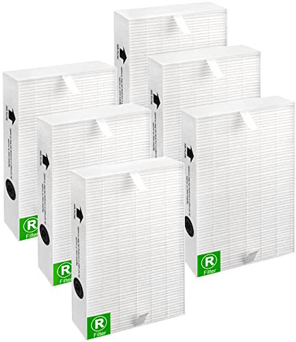 Blutoget HPA300 HEPA Filter Replacement - Compatible For Honey-well Air Puri-fier HPA300 HPA200 HPA090 Series-Replaces HRF-R3 HRF-R2 HRF-R1(Pack of 6 x Hepa Filters)