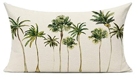 HODKHNO Throw Pillow Covers 12x20 Inch Modern Tropical Palm Trees Home Decor Pillowcase Cushion Case Lumbar Pillow Cover for Couch Bed Sofa