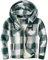 JACKETOWN Giacca Uomo Invernale Scacchi Felpa Fodera in Pile con Cappuccio e Cerniera Caldo Manica Lunga Termica Fleece Giubbino Uomo Cappotto, (verde-XL)