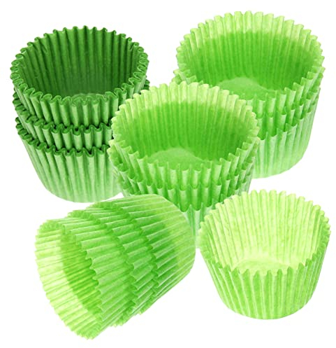 UPKOCH 1000 Piezas Bandeja De Pastel Cup Cake Stand Vasos De Papel Verde Contenedores Desechables Cupcake Paper Cups Papel Para Hornear Revestimientos Muffin Case Tray Papel A Prueba De