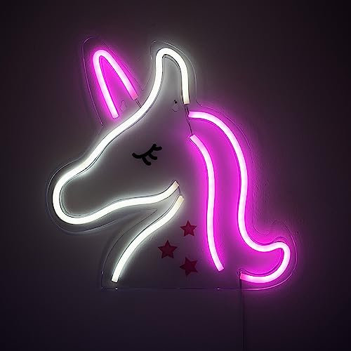 MiniSun | Pink Unicorn Neon LED Light Sign | Light Signs, Home Décor & Improvement Essential
