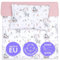 Kinderbettwäsche 100x135 Baumwolle – Bettwäsche Kinder Baby Jungen Mädchen Bettwäsche-Sets Bettbezug 100 x 135 cm Kissenbezug 40x60 Elefant mit schmutzigem Rosa