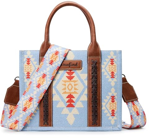 KALIDI Tote Bag Damen Shopper Aztec Crossbody Bag Handtasche Tasche Damen Umhängetasche mit verstellbarem Gurt für Arbeit Büro Reisen Einkaufen Schule