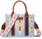 KALIDI Tote Bag Damen Shopper Aztec Crossbody Bag Handtasche Tasche Damen Umhängetasche mit verstellbarem Gurt für Arbeit Büro Reisen Einkaufen Schule