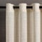 MYSKY HOME Gardine Vorhänge mit Ösen Gardinen Weiss Streifen Vorhang Wohnzimmer Schlafzimmer 2er Set Halbtransparent Voile Curtains for kinderzimmer, H 175 x B 140 cm, Beige.