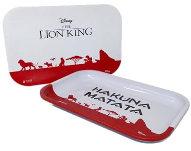 Homadict Plateau multiusage Le Roi Lion avec Couvercle Magnétique - pour Rangement, Décoration, Service - 29 x 19 centimètre - Licence Officielle Disney